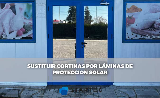 Sustituir cortinas por láminas de protección solar