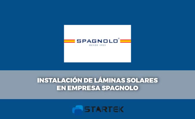 Instalación de láminas solares en empresa Spagnolo