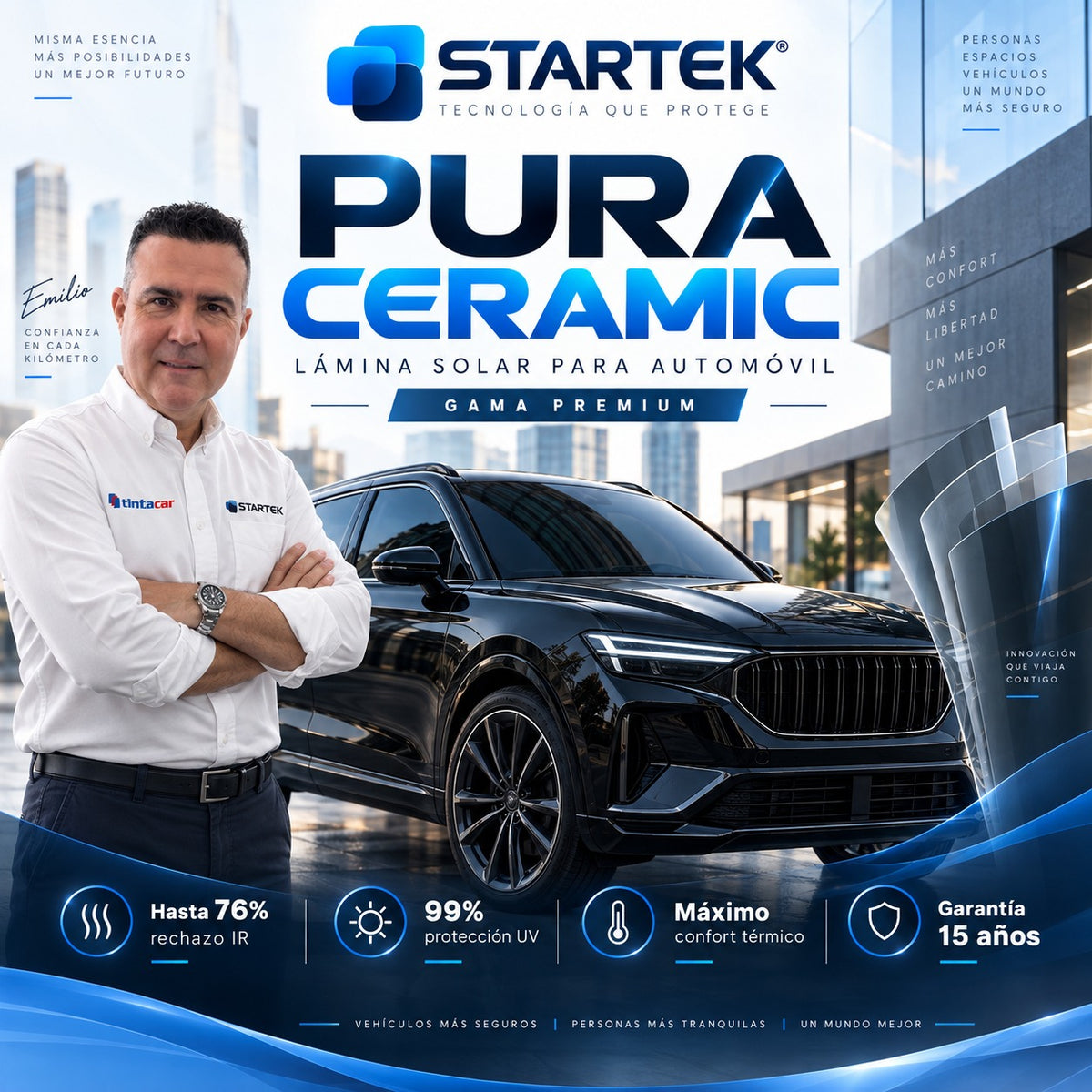 Lámina Ceramic Pure (High Performance) para automóvil