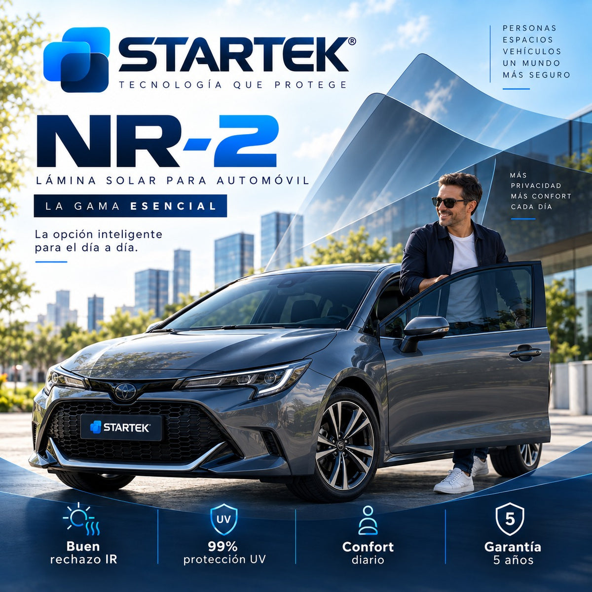 Lámina solar NR 2 para automóvil